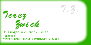 terez zwick business card